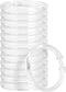 Qulable Shower Curtain Rings-12 Pack- Plastic Shower Curtain Hooks O-Shaped Rings Hook Glide Easily on Bathroom Shower Rod(Clear)...
