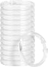 Qulable Shower Curtain Rings-12 Pack- Plastic Shower Curtain Hooks O-Shaped Rings Hook Glide Easily on Bathroom Shower Rod(Clear)...