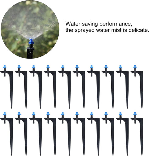 Irrigation Dripper, 20Pcs/Bag with Ground Insert Fruit Tree Drip Irrigation Emitters for Gardening,Drip Emitters Garden Irrigation Drippers Drip I...