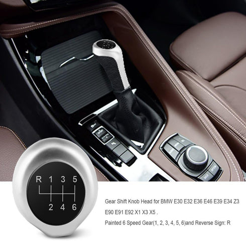 Qiilu Manual Gear Knob 6 Speed Shift Knob MT Gear Shifter Lever Stick for E30 E32 E36 E46 E39 E34 Z3 E90 E91 E92 X1 X3 X5...
