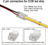 12 Pack 8mm Cob Led Strip Light Connectors 2 Pin, led Strip to Wire Solderless Transparent Track Lighting Adapter Connection with 6M/19.68ft Led W...