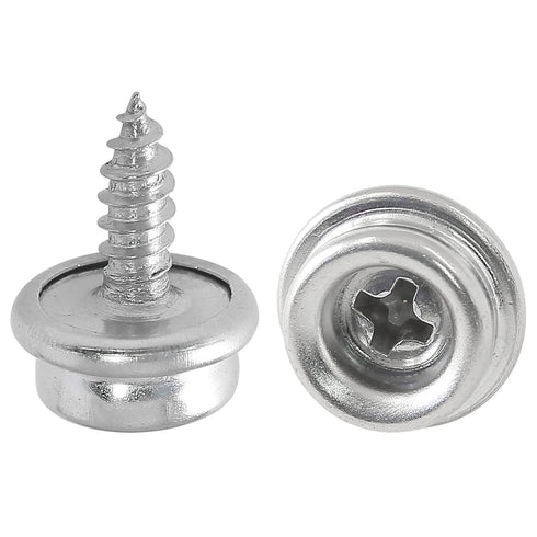 Moicstiy 30Pcs 3/8 Inch Stainless Steel Screws Snaps, Fastener Screw Snaps Marine Grade Boat Canvas Snaps for DIY Cover Furniture...