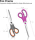 Scissors, 8.5" Scissors All Purpose Comfort Grip Stainless Steel Sharp Scissors for Office School Home Supplies, Right/Left Handed, (6 pack)...