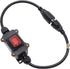 IP67 Waterproof Outdoor 3 Prong Extension Cord with Inline Switch On/Off 16A/250V 20A/125V AC 16AWG 2FT Outlets Power Cords Heavy Duty Red LED Lig...
