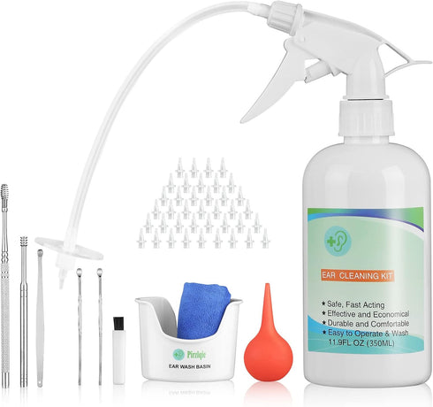 Ear Wax Removal Tool, Ear Cleaning Kits Safe Ear Irrigation Kit Ear Flush Kit for Adults Kid, Ear Wax Washer Device Easy to Operate, Includes Basi...