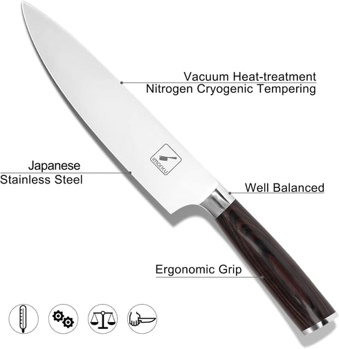 imarku Chef Knife - 8 Inch Home Essentials Sharp Kitchen knife HC Steel Japanese Knife Paring knife, Birthday Gifts for Women/Men, Gifts for Mom/D...