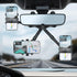 360°Rotatable and Retractable Car Phone Holder, Multifunctional Adjustable Mount, Universal Rearview Mirror Phone Holder for All Mobile Phones...