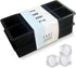 Froz Silicone Ice Cube Trays 2 Pack - Makes 8 Big 2 Inch Square Ice Cubes for Whiskey and Cocktails - Large King Size Mold for Freezer...