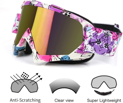 JAMIEWIN Motocross Goggles - ATV Dirt Bike Motorcycle UTV MX Offroad Riding Goggles with Anti UV, Dustproof, Anti Fog Lenses for Men, Women, Youth...