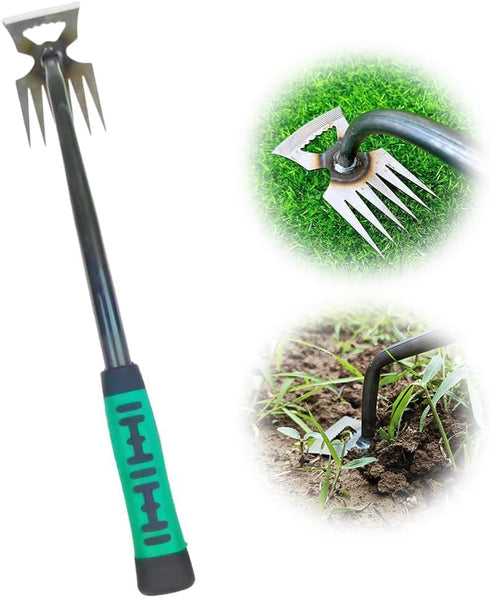 Horticultural Hand Weeder Tool, Manganese Steel Weeder Dual-Purpose Weeder Gardening Tool, Suitable for Yard, Farm, Garden Weeding and Planting Mu...