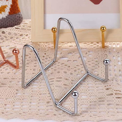 2Pcs Metal Plate Stands Holder Display Pictures Frame Stand, Iron Easels Photo Decorative Plate Dish Holder Stand Tabletop Art Decorative...