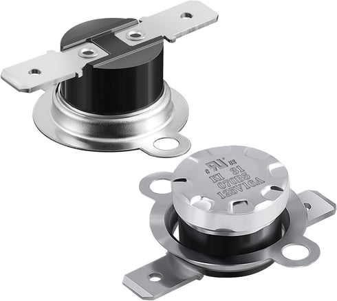 UL KSD301 125V 16A Thermostat,Normally Closed Circuit Off at 70°C/158°F and On at 60°C/140°F Thermal Switch, Auto Reset Microwave Thermostat,2 pcs...