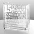 KATE POSH - Fifteen (15) Years of Marriage - Our 15th Anniversary Keepsake & Paperweight...