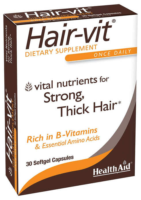 Hair-VIT, 30 Capsules, Once Daily, Vital Nutrients for Strong, Thick, & Shiny Hair, Rich in B- Vitamins & Essential Amino Acids...