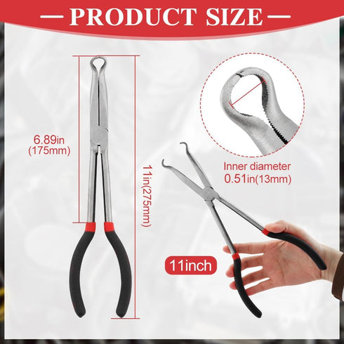 Electrical Disconnect Plier, Professional Automotive Electrical Disconnect Plier Hose Repair Tool Radiator Hose Clamp Long Spark Plug Removal Plie...