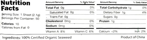 Raw Organic Nori Sheets 50 qty Pack! - Certified Vegan, Raw, Kosher Sushi Wrap Papers - Premium Unheated, Un Cooked, untoasted, dried - RAWFOOD...