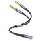 MOSWAG Headphone Splitter for Computer 3.5mm Female to 2 Dual 3.5mm Male Headset Mic Splitter, Mic Audio Y Splitter Cable,Stereo Jack Smartphone E...