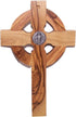 Holy Land Market Celtic and Saint Benedict Medal Handmade Wall Wood Cross Crucifix (6 Inches)...