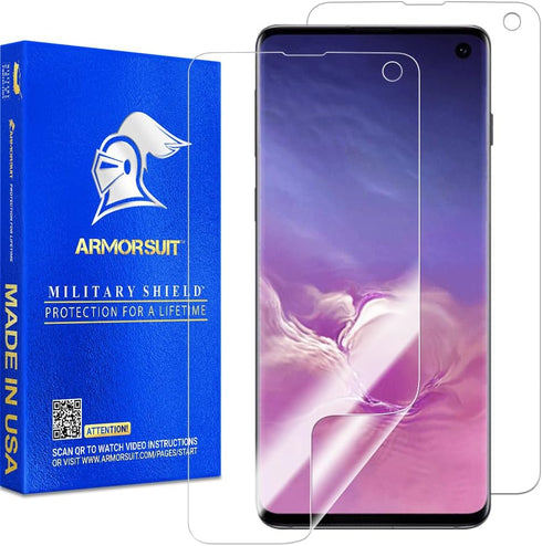 ArmorSuit 2 Pack MilitaryShield Screen Protector Designed for Samsung Galaxy S10 (6.1 Inch) Case Friendly HD Clear Film - Made in USA...