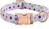 Metal Buckle Dog Collar, Durable Adjustable Dog Collar Soft for Small Medium Large Dogs (Purple Point, S(10-14in)...