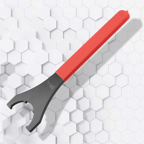 Wrench Spanner Wrench Set,ER40 Collet Chuck Wrench with 58mm Opening,Red Collet Chuck Wrench Spanner ER40 Collet Wrench for Lathe CNC Milling Chuc...