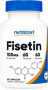 Nutricost Fisetin Capsules 100mg, 60 Capsules - Natural Polyphenol Antioxidant - Non-GMO, Gluten Free, and Vegan Friendly Supplement...