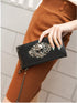 HOYOFO Skull Wallets for Women Zip Around Clutch with Credit Card Holder Phone Case Leather Long Goth Wallet Purse with Wristlet, Black...