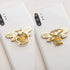 Allengel Stylish Phone Ring Grip Holder Stand, Bee Phone Finger Holder Kickstand for iPhone and Android Phone, Gold & Crystal...