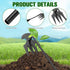 Stainless Steel Weed Puller Tool - 4 Teeth Dual-Purpose Manual Weed Remover Tool, Hand Weeder Tool with Long Handle for Vegetable Gardening, Farm ...