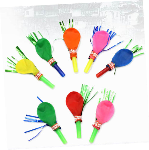 Toyvian Metallic Balloons 100 Pcs Kids Playset Kidcraft Playset Kids Blowouts Musical Blow Outs Party Whistles Noisemaker Balloon Metal Child Gene...