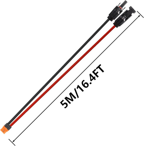 CERRXIAN 16.4FT/5M 12AWG Solar Panel Connector to XT60i Female Solar Panel Power Cable for Solar Panel,RV Portable Power Station,Portable Power St...