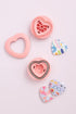 We R Memory Keepers Button Press Inserts, includes Materiels for 5 Heart Buttons (58mm) Create DIY Custom Buttons for Backpacks, Purses, Bags, Pin...