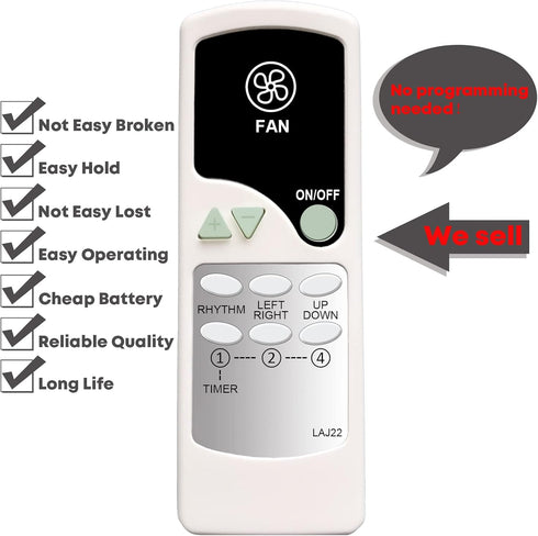 Replacement Remote Control for Woozoo OHYAMA Globe 5-Speed Oscillating Fan PCF-SC15T SC15T SC12 PCF-SC12...