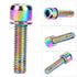6Pcs M5x25mm Water Bottle Cages Screw Bolt Alloy Bike Bottle Bracket Storage Rack Bolt Accessory(Colorful)...