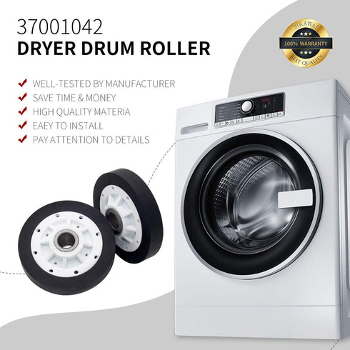 37001042 Drum Support Roller by Sikawai Fit for May-tag Amana Crowley Replaces WP37001042 PS11741913 AP6008773-2 PACK