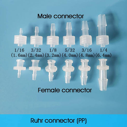 10pcs Male Luer Lock 3/16" Polypropylene Hose Barb Adapter for Laboratory Biochemical/Analytical Instruments, Food Machinery and Aquarium Equipmen...