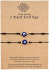 COLORFUL BLING Upgraded 7 Knots Evil Eye Bracelet with Message Card Adjustable Lucky Red String Bracelet Set Kabbalah Protection Friendship Wish B...