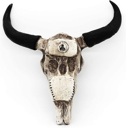 alikiki Floral Cow Skull Wall-Decor –DIY Faux Bull Skull Head Wall Hanging 3D Boho Chic Decor Western Steer Bison Animal Wall Sculpture w/Dreamcat...