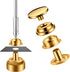 40 Pieces (10 Sets) Gold Leather Snap and Fastener Kit Tool 5/8 inches (15mm) Snaps for Leather Fasteners Kit for Leather Stainless Snaps Button f...