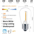 Outdoor String Light Bulbs, 1Watt Shatterproof S14 Replacement Light Bulbs, Vintage Style,E26 Medium Base, 2200K Warm White, 11 Watt Equivalent, 2...