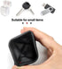 3pcs Earphone Pouch PU Leather Headphone Storage Bag Universal Spring Bag Closure Soft Elastic Snap Spring Pouch for Storing Earphones, Coins, Key...