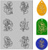 CHGCRAFT Polymer Clay Texture Sheets Bohemian Flowers Clay Texture Mat Floral Clay Texture Stamps Polymer Clay Earrings Tools Clay Texture Mat for...