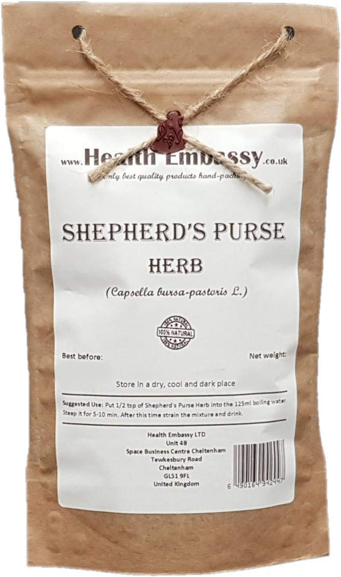 Health Embassy Shepherds Purse Herb | Capsella bursa-pastoris | Herbal Tea (100g)...