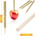 24 Pack Bling Candy Apple Sticks and Bags Kits, Caramel Apple Wooden Skewers,Food Bamboo Decorative Sticks for Rice Krispie Treats Cookie Cake Pop...
