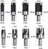 8pcs Wood Plug Cutter Drill Bit Set Straight and Tapered Taper 5/8" 1/2" 3/8" 1/4" Cutting Tool Cork Drill Bit Knife...