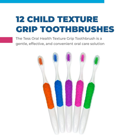 2500C Texture Grip Child Toothbrush (1 Dozen) - Engaging Dental Care for Young Smiles...