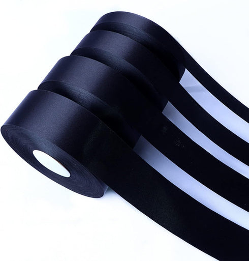 1.5" Single Face Satin Ribbon 50 Yards Roll for Gift Wrap Sewing Projects Crafting Projects DIY Bow Wedding Decoration (Black)...