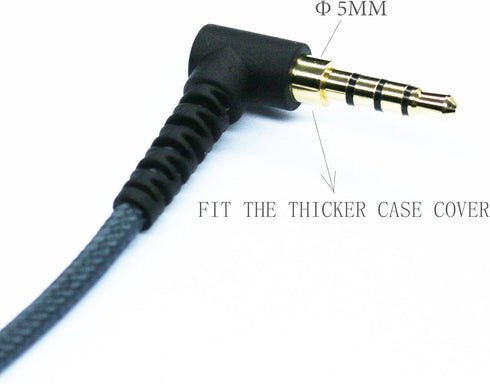 50cm(1.5ft) Right Angle 4 Pole 3.5mm 1/8 inch Male to 4 Pole 3.5mm 1/8 inch Female Stereo Audio Headphone Earphone Extension Cable Adapter Cord Ta...