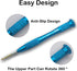 Flathead 1.2mm Screwdriver Slotted Precision Micro Screwdriver 1.2mm Flat Blade Magnetic Tip Rotating Cap Repair Hand Tool...