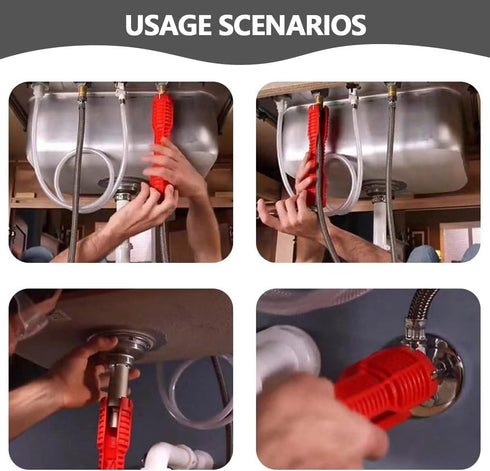 Faucet and Sink Installer?8-in-1?Multi-purpose Wrench Plumbing Tool for Toilet Bowl/Sink/Bathroom/Kitchen Plumbing Repair Installation Hand Tools(...